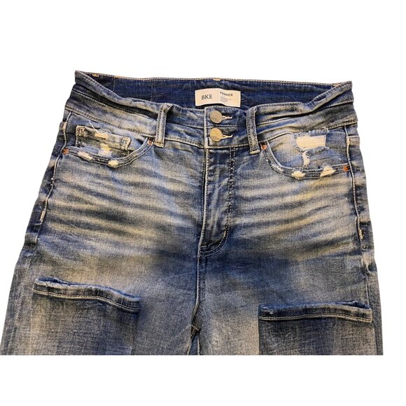 BKE Parker Universal Fit Distressed Blue Jeans Size 28.5" Inseam - Picture 2 of 5